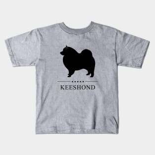 Keeshond Black Silhouette Kids T-Shirt